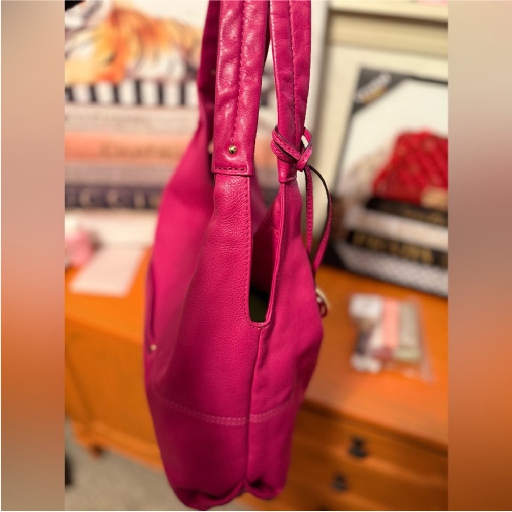 Michael Kors Fuchsia Leather Hobo Bag - Picture 9 of 17